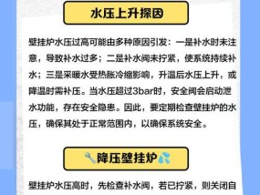 壁挂炉压力小的原因及解决办法（了解壁挂炉压力小的现象和处理方法）