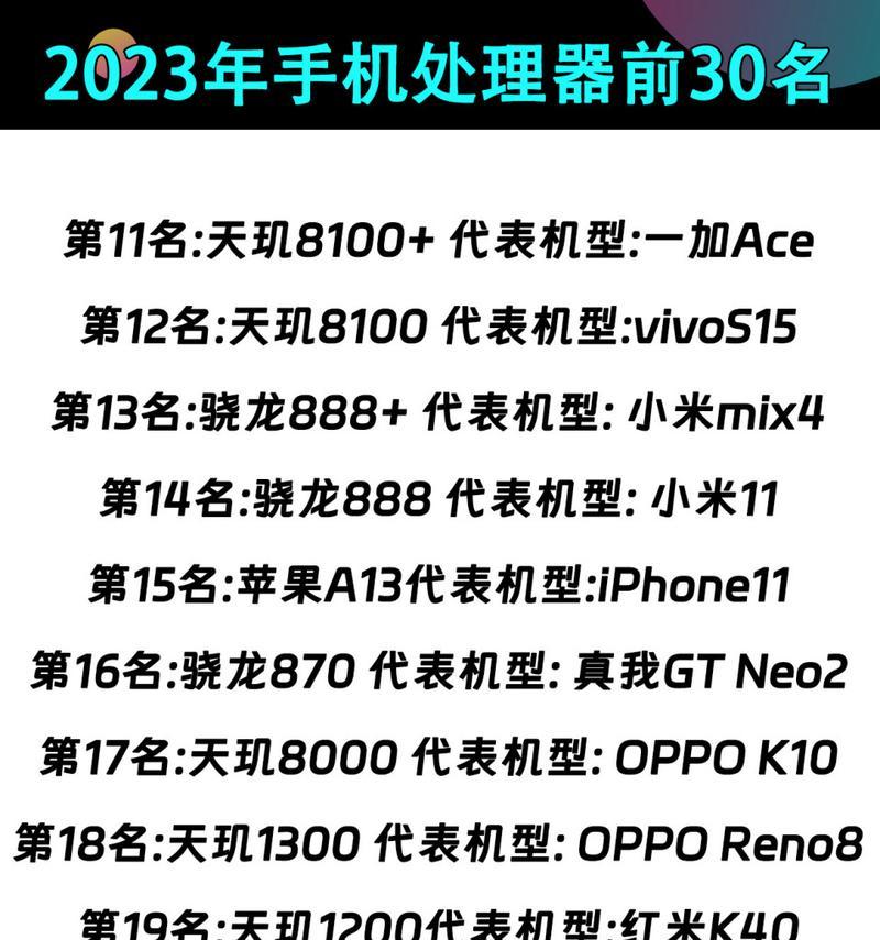 手机处理器的排名顺序是怎样的？2024年最新处理器对比分析？  第1张
