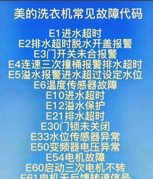 美的洗衣机e33故障代码代表什么？  第3张