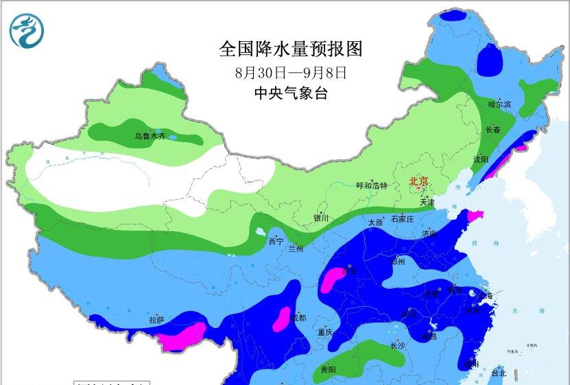 新一轮强降雨中心北抬！8月31日天气预报，大雨暴雨分布如下  第5张